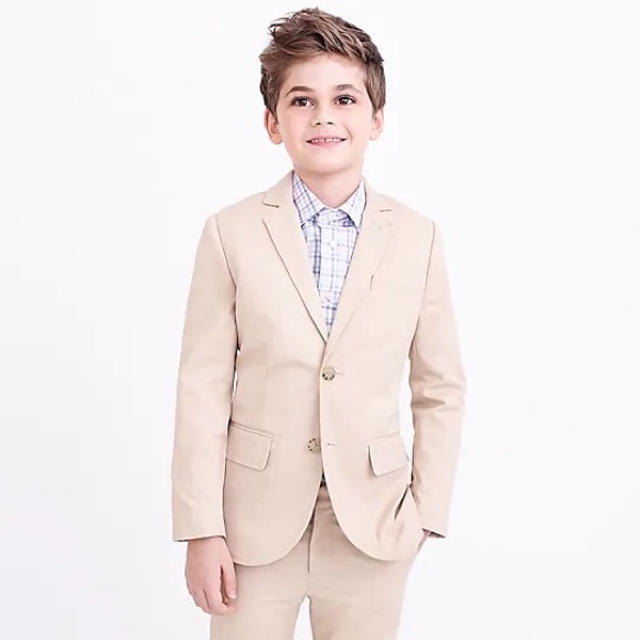 J Crew Factory Boys' Thompson suit jacket in flex chino H5630 - Picture 3 of 5